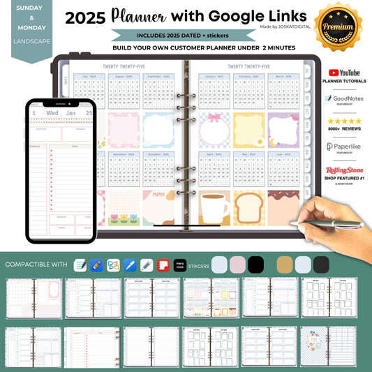 2025 Digital Planner With Google Link