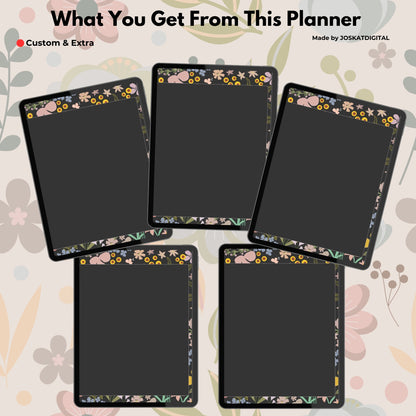 Ultimate Decorated Blackout Digital Planner 2025