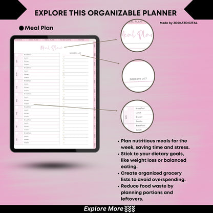 Organizable Digital Undated Planner