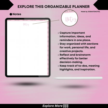 Organizable Digital Undated Planner