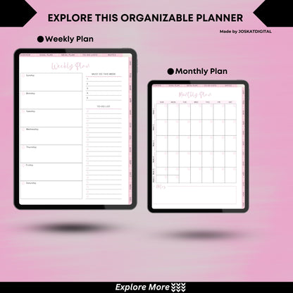 Organizable Digital Undated Planner