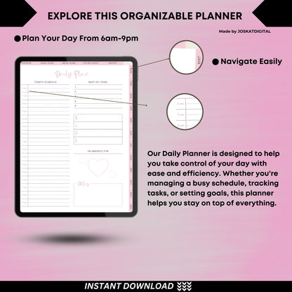 Organizable Digital Undated Planner