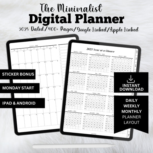 Minimalist 2025 Digital Planner