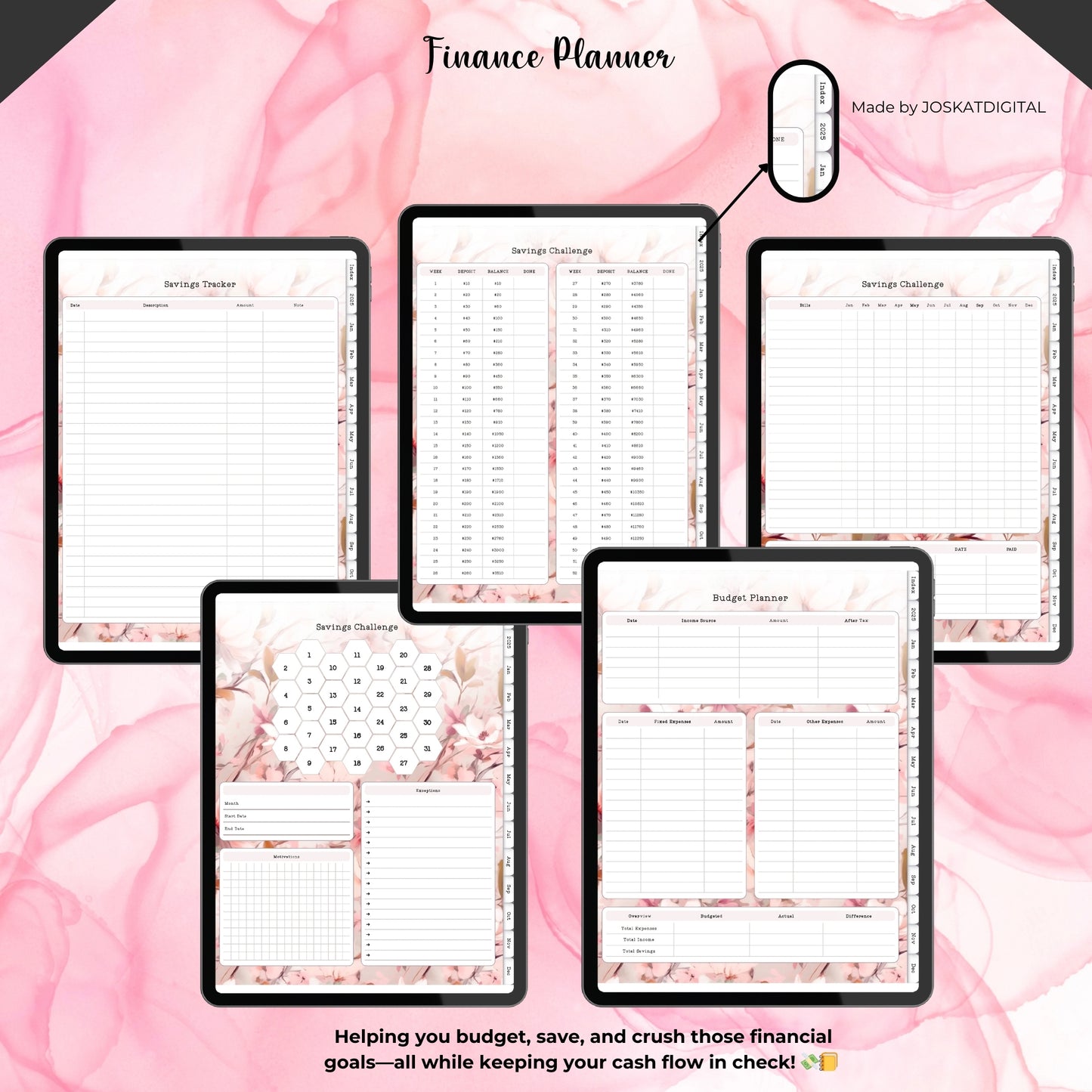 2025 Floral Digital Planner